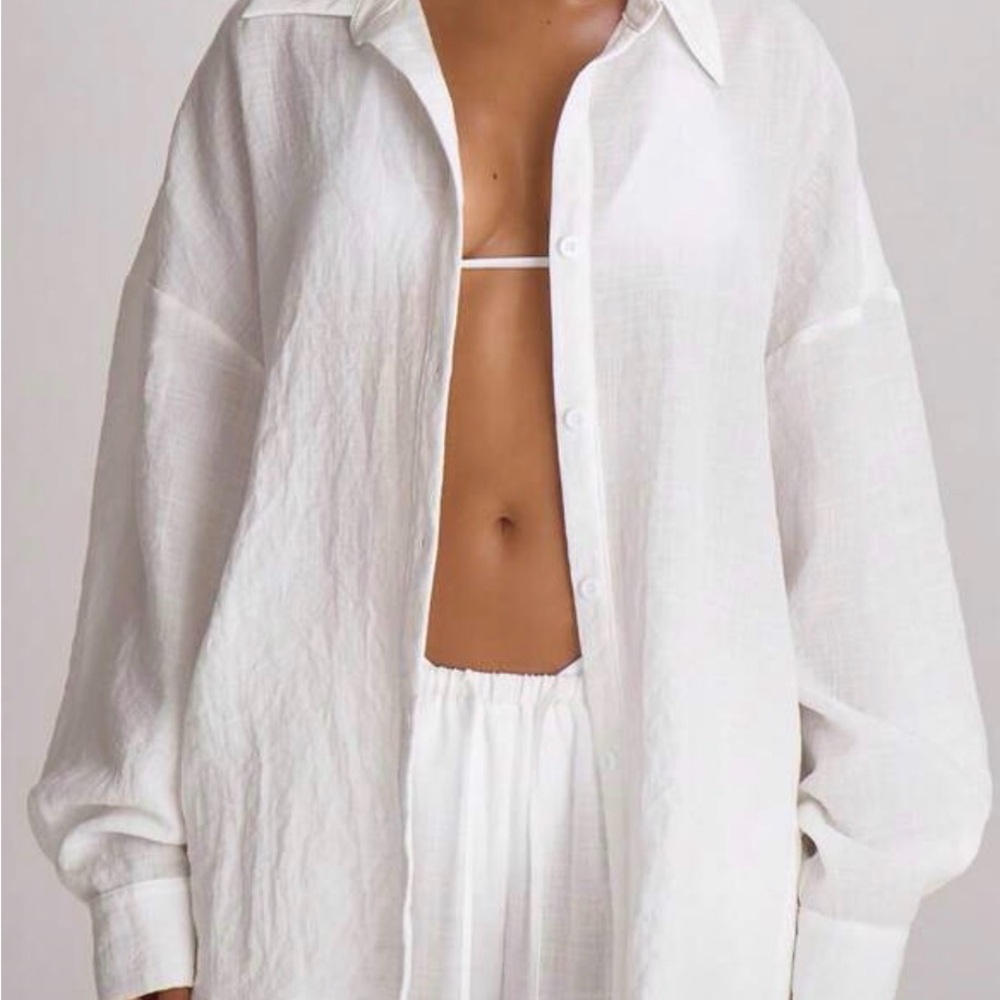 Forever 21 White Swim Coverup